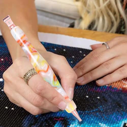 Image of Praise V Do Diamond Painting Art Drill Bead Dot Pick Pen Kit with Screw Stainless Steel Rose Metal Tip Nib Placer Roller Tool Accessories Ergonomic Stylus for 8D Diamond Paint Nail Art Summer