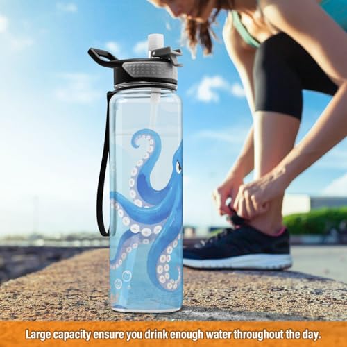 Bouteille d'eau de mer en plastique Tritan pour course à pied légère - 7