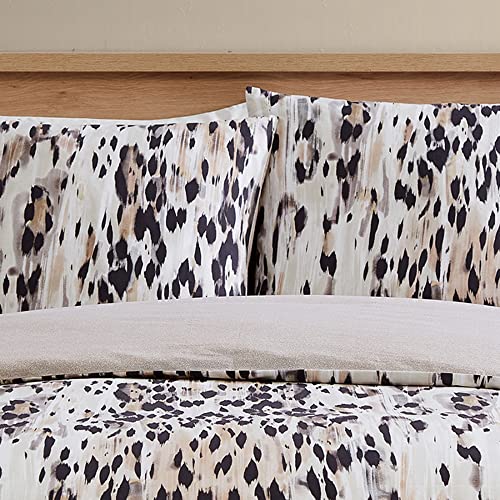 Linge de lit réversible en coton Kenneth Cole parure chic léopard abstrait grand lit - 5