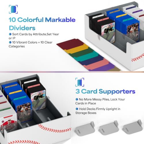 Image of UAONO Trading Card Storage Box for 1800+ Sleeved Cards, Bulk Card Storage
