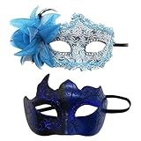【Stile Classico】 6 diversi stili di maschere-veneziane con stili diversi, ogni maschera mascherata è unica, sexy e affascinante, adatta a ogni stagione, a qualsiasi festa, può soddisfare le tue diverse esigenze, maschera carnevale adatta sia a uomini che a donne.