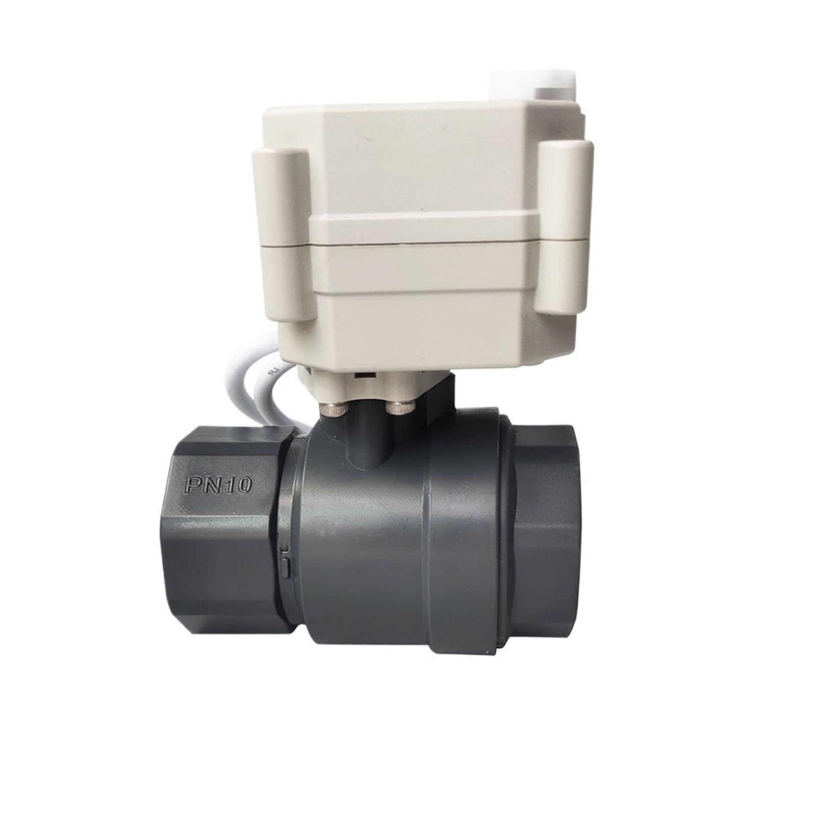 Vanne à bille électrique DN25 pour automatisme de l'arrosage de jardin en PVC