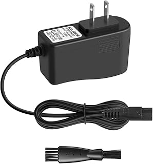 Meridian Trimmer Charger Replacement for Meridian Grooming Electric Shaver Trimmer 5V Charging Cable for Meridian Power Cord Adapter 5V 1A Wall Charger AC/DC Power Adapter with Shaver Brush 6.6FT