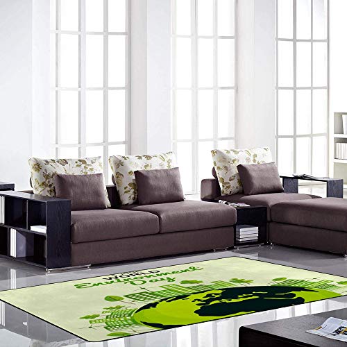 Tapis de salle à manger grand format en tissu polyester facile à nettoyer - 4