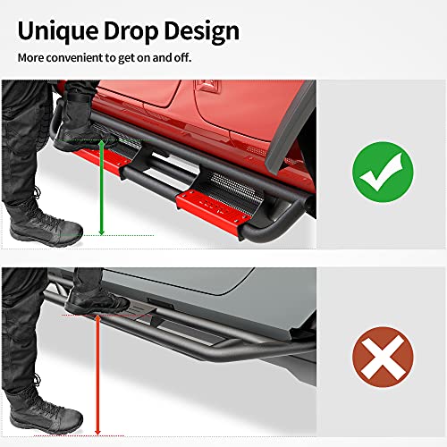 Image of OEDRO Running Boards Compatible with 07-18 Jeep Wrangler JK Unlimited JKU