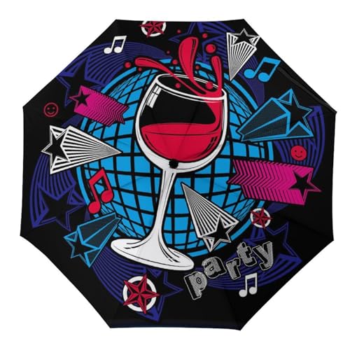 Parapluie pliant planète chat automatique compact pour voyage et quotidien