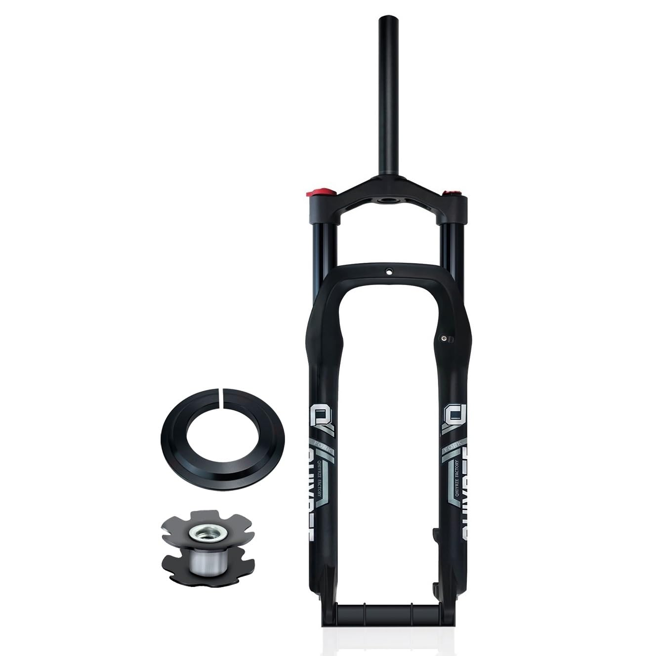 XGSUZNE 20" 26" 4.0 Fat Bike Air Suspension Fork 120mm Travel E-bike Front Fork，Spacing Hub 135mm,QR 9mm,28.6mm Straight Tube，Manual/Remote Lockout Ultralight