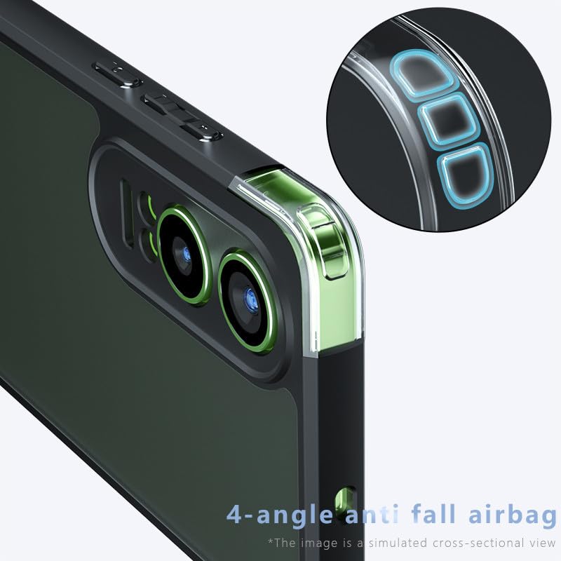 Image of REALCASE Back Cover Case for OnePlus Nord CE 4 Lite 5G / Oppo K12x 5G | Slim Fit Hard PC Back & Soft TPU Bumper | Protective Shockproof Scratch Resistant Case for Nord CE 4 Lite (Black+Clear)