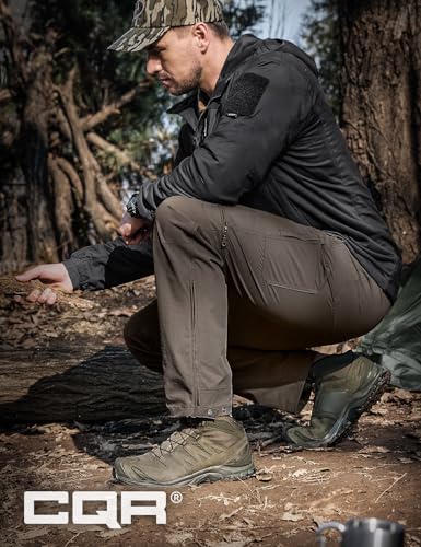 Image of CQR Men's Convertible Cargo Tactical Pants, Water Resistant Outdoor Hiking Pants, Zip Off Lightweight Stretch Work Pants