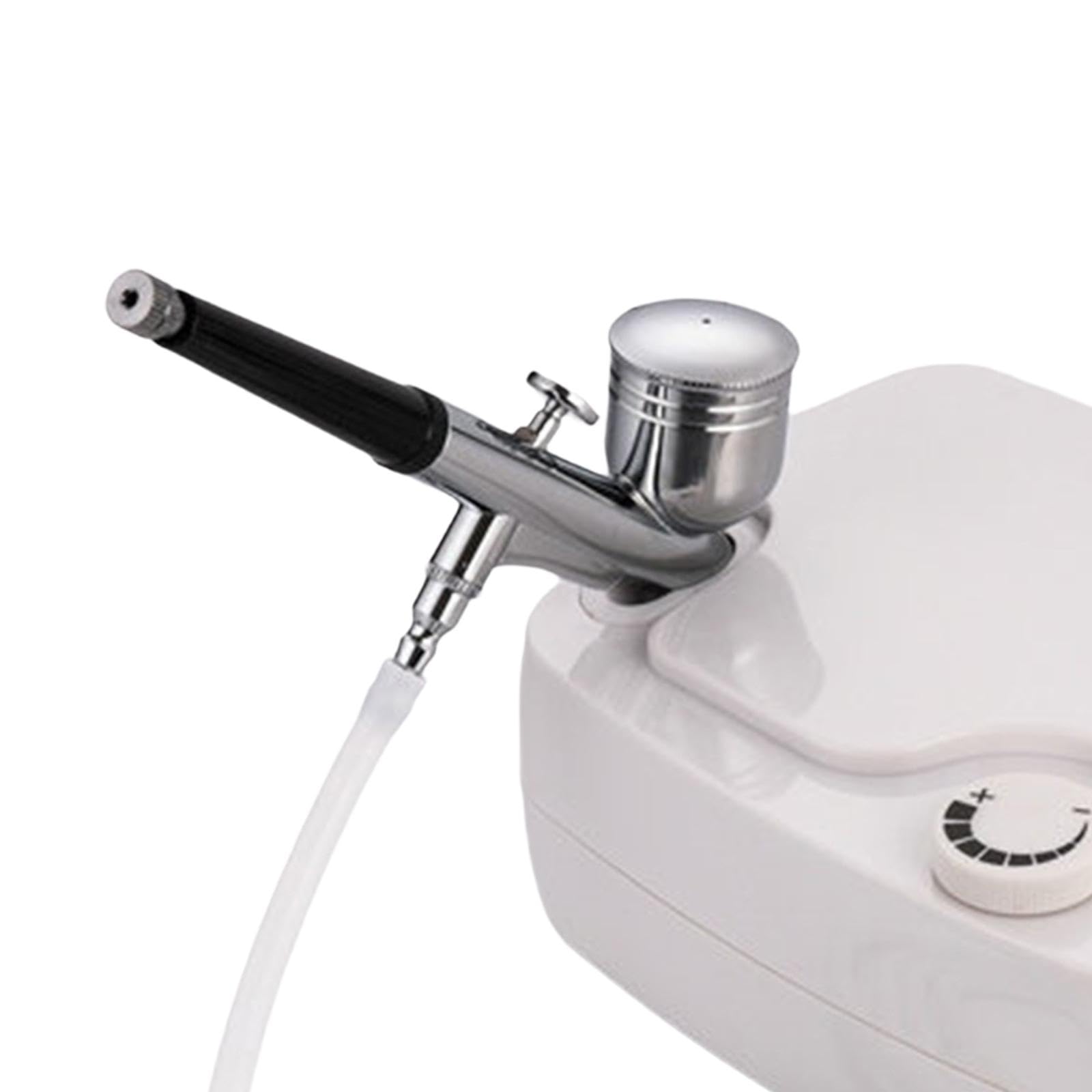 Aérographe Portatif Compresseur Kit Aérographe Ensemble Mini Aérographe Fonction Polyvalente Matériau Métal Facile à Nettoyer Utilisatio, Blanc