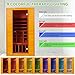 Real Relax Far Infrared Sauna for Home, 1 to 2 Person Indoor Home Sauna with Low Emf Red Light Therapy, Canadian Hemlock Wooden Dry Saunas Room with Bluetooth Speakers, 9-Color Chromotherapy Lights
