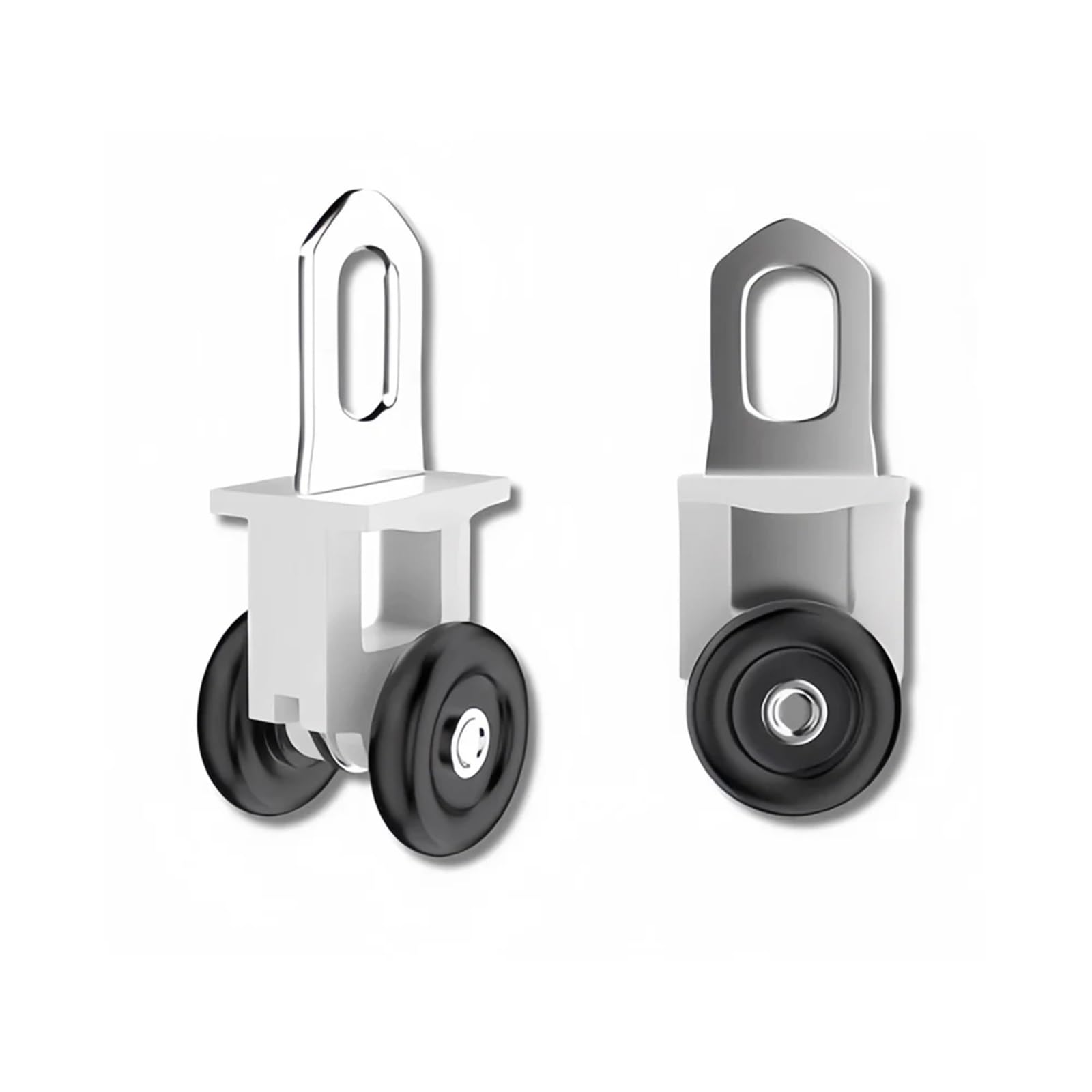 Curtain Track Glider Rollers 40Pcs Curtain Rail Rollers And Hooks Curved Slide Pulleys Book Buckle Rings Silent Ball Wheels For Home Decor for Shower Curtain