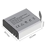 VVHOOY-3x1350mAh-Rechargeable-Action-Camera-Battery-and-Charger-Compatible-with-AKASO-EK7000Brave-4Dragon-Touch-Vision-3-4KDBPOWER-EX5000CrosstourLightdowVictureCampark-ACT74APEMANEKENODRVM