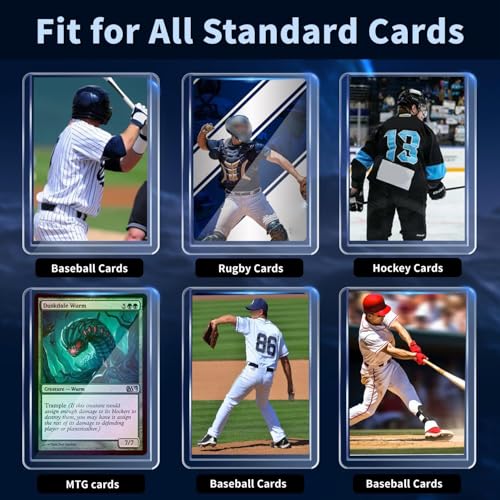 image for PJU 200 Card Sleeves Hard Plastic, Premium Baseball Card Sleeves, 3