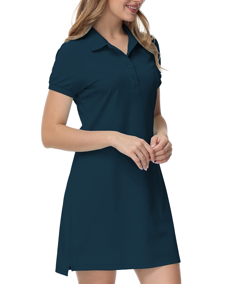 JINSHIWomen T Shirt Dress Hiking/Tennis/Golf/Leisure Comfortable and Soft Athletic Dress for Women