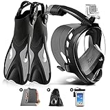 Se Adapta Perfectamente a la Cara: la máscara de buceo diseñada con una curvatura natural, que se adapta perfectamente a la cara, asegurando que no haya fugas. Correas ajustables, fuerte elasticidad, cómodo de llevar.