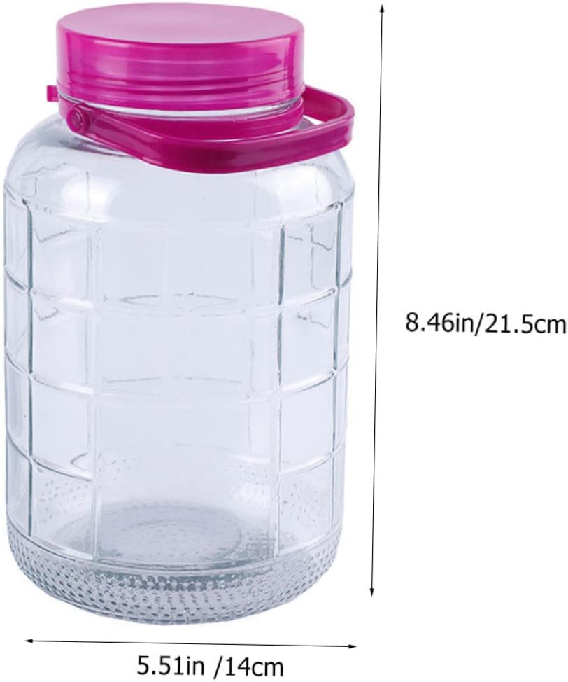 Glass Food Storage Jar Sealed Canister Winemaking Dried Food Easy Viewing Jar Lid
