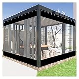 ALDFZ Terrassenvorhang Transparent Planenvorhänge Durchsichtige Pavillon-Seitenteile Staubdicht Reißfestigkeit für Terrassenüberdachung, Camping, Veranda (Farbe : A, Size : 24.6x9.84ft/7.5x3m)