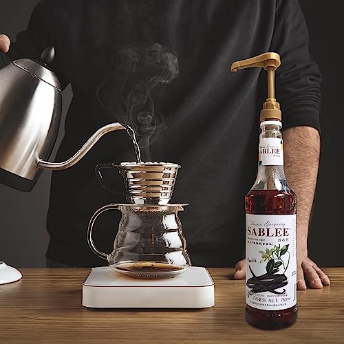 Coffee Syrup Pump, 2-Pack Gold Pumps For Coffee Syrup Bottle, Fits 750Ml 25.4Oz Torani, Skinny, Starbucks, Davinci Bottles #TOP5