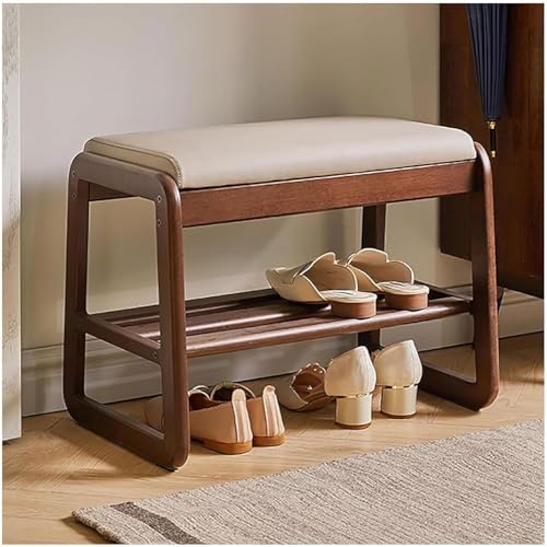 Ottomane de rangement avec assise confortable et meuble à chaussures discret anti-glisse