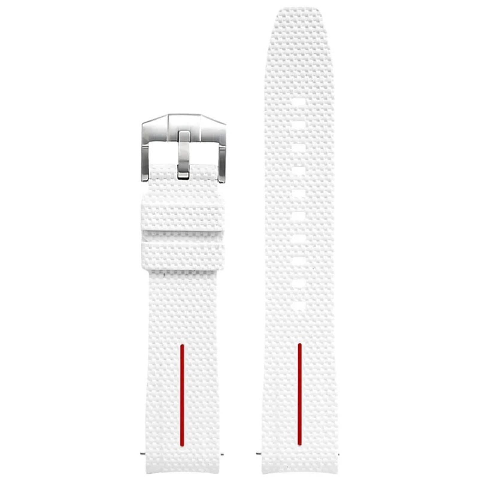 Correa de caucho 20mm con extremo curvado compatible con cajas de reloj estándar 7