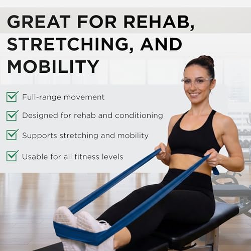 Image of THERABAND Resistance Bands Set, Elastic Bands for Exercise & Physical Therapy, Strength Training for Upper & Lower Body Fitness