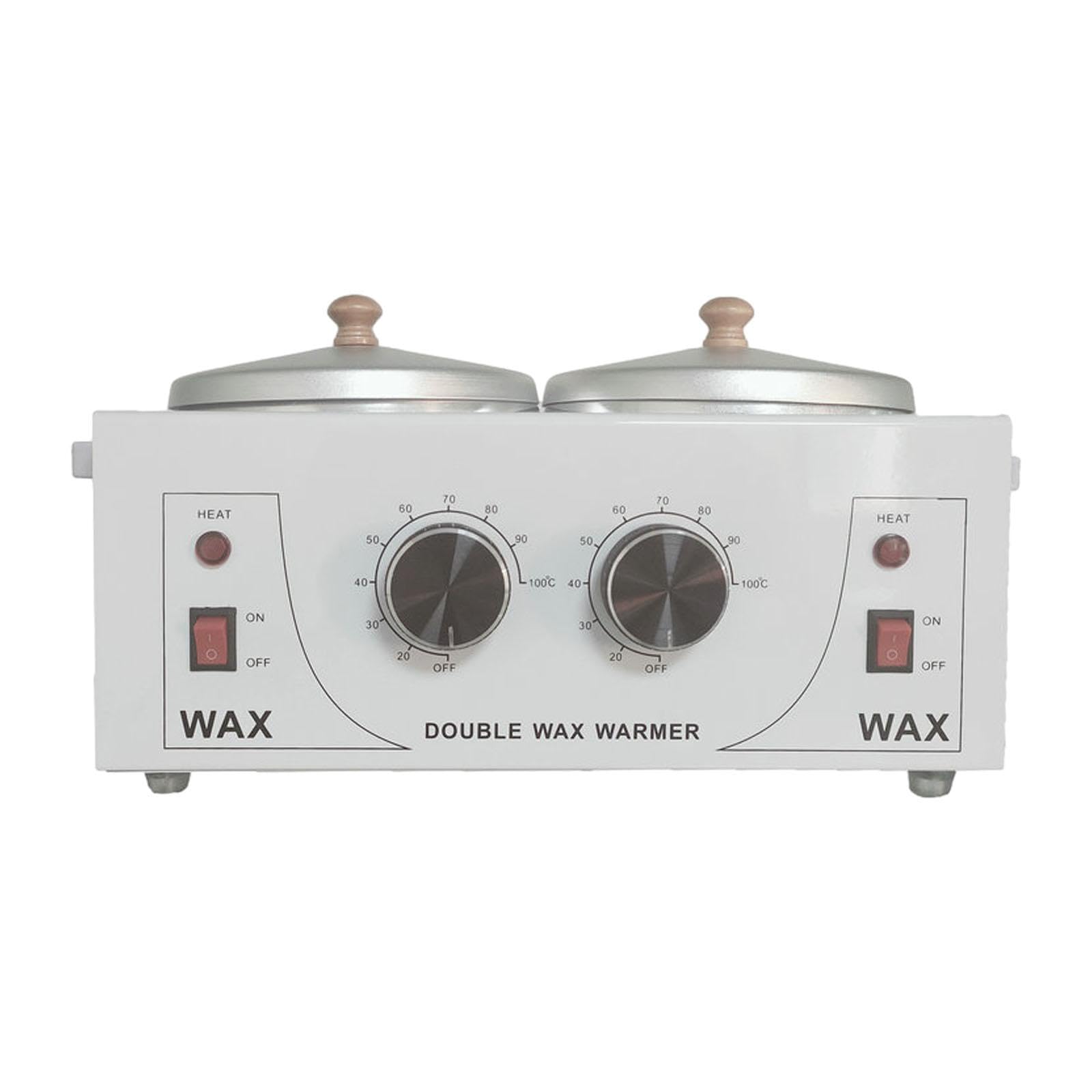 Professioneller Wachstopf Doppel Wachserwärmer Kit Aluminium Außenbereich Geräuscharm Regelbare Temperatur Digital Funktion für Fußpflege Handpflege F
