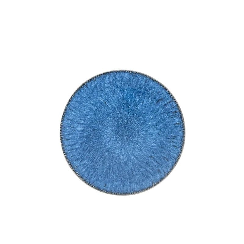 Pratos platear de cerámica Azul nórdico for Cena, Restaurante, Platos for Pasta, Carne, Ensalada Frutas, Pasteles, Postre, Utensilios Cocina Vajilla(A 8inch)