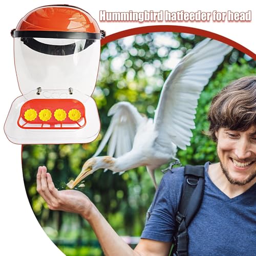 Mangeoire colibri pour chapeau : masque d'observation oiseaux - 3