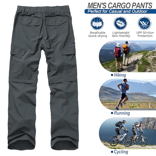 Jessie Kidden Men's Hiking Walking Convertible Zip Off Safari Trousers - Image 7