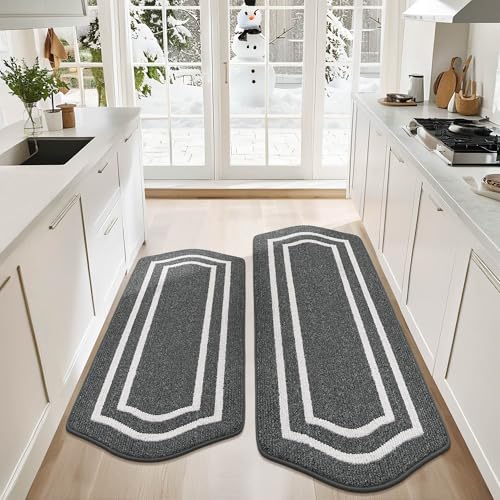 COSY HOMEER Long Kitchen Floor Mats – Non-Skid 24x48+24x59