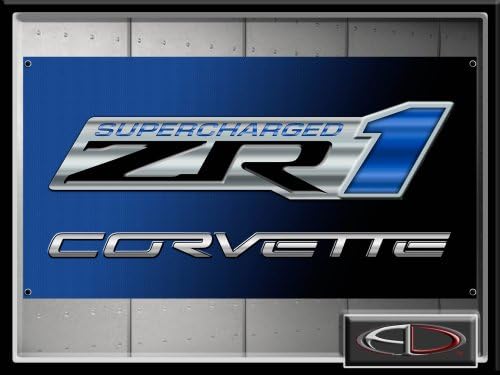 Corvette ZR-1 Emblem Sign Banner Supercharged