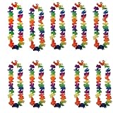 24 Collar Hawaiano Tropical Fiesta Neon ,Flor Vacaciones Boda ,Disfraz Playa Diversion Luau Flores Collares Hawaianos,...