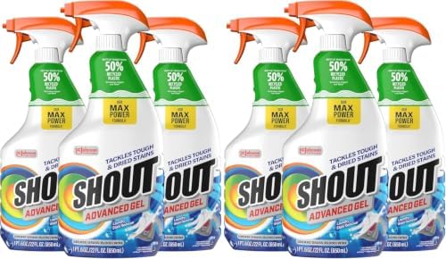 Shout Advanced Laundry Stain Remover Gel for Clothes Laundry, Bre...