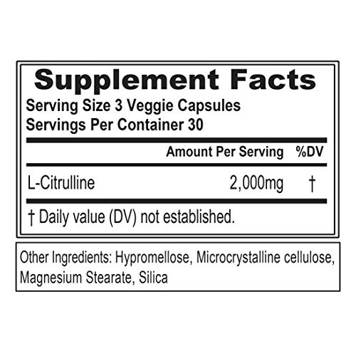 Evlution L-Citrulline2000 Nitric Oxide Supplement For Men Nutrition High Strength L Citrulline Capsules For Enhanced Muscle Strength Recovery And Intense Pumps - Plant Based Nitric Oxide Booster #TOP1