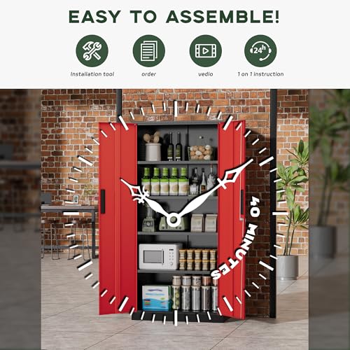 image for Greenvelly Metal Garage Storage Cabinet, 72