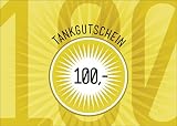 Coupon pour prendre de l'essence (vide). Carte-cadeau de 100 euros en jaune vif pour le permis de conduire ou pour se balader - n'oubliez pas d'y mêttre l'argent comme vous achetez seulement la carte et pas de l'argent. - avec enveloppe