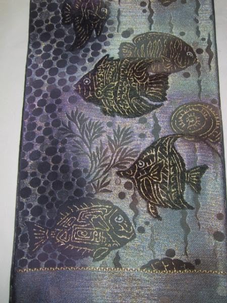 ぶどう刺繍京袋帯 帯 黒 金 金刺繍 ぶどう 葡萄 ブドウ 正絹・全通