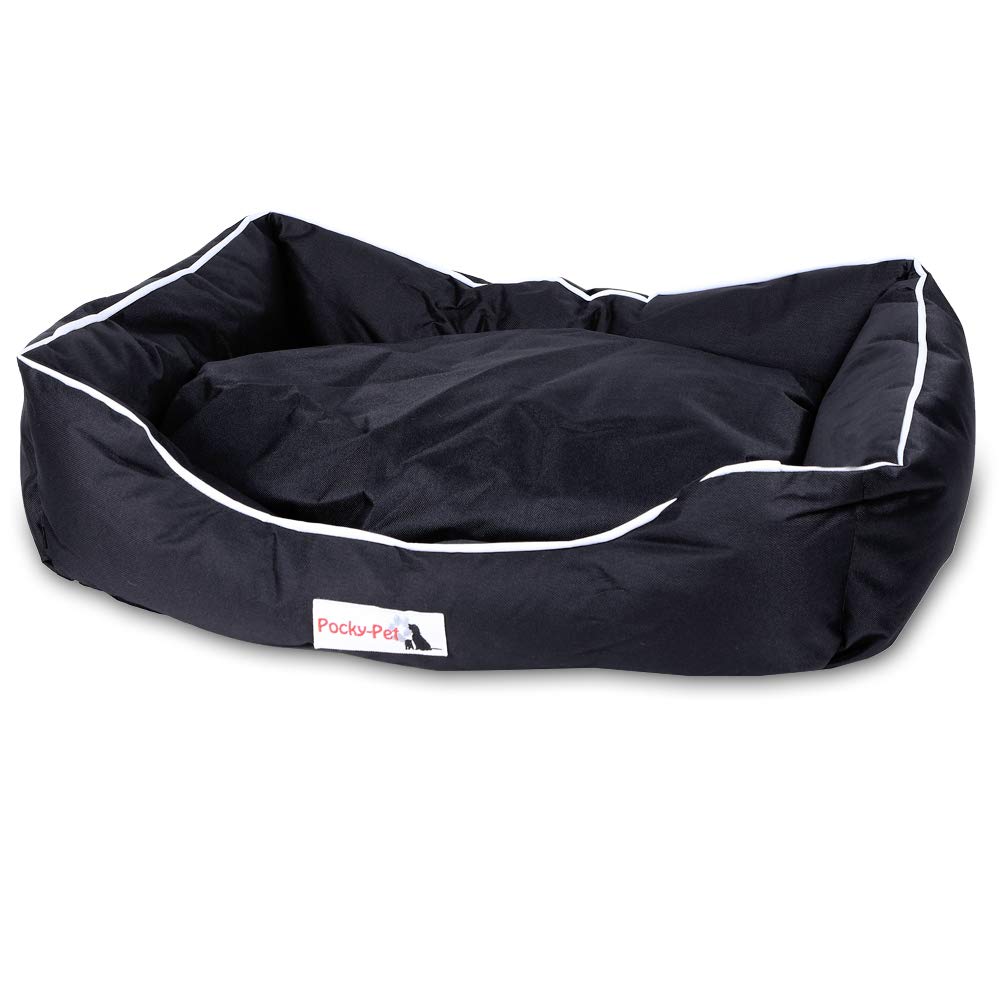 Pocky Hundebett In Größe M (72x60x20 Cm) – Schwarzes Hundesofa Mit Herausnehmbarem Kissen, Waschbar Bei 30°