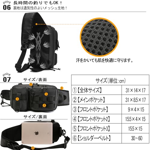 HAKAWAFLY 釣りバッグ 小型ウエストバッグ