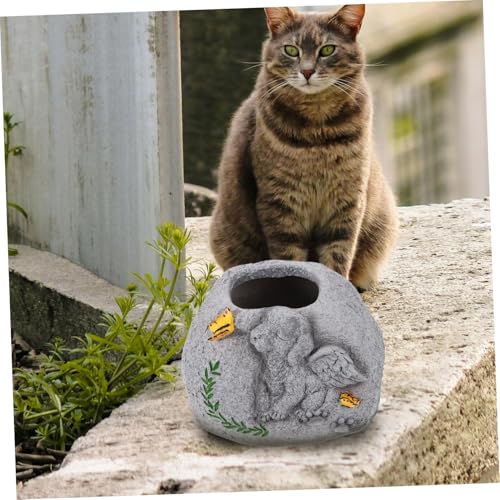 Pot de fleurs tombe chien POPETPOP en résine anti-gel extérieur - 8