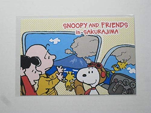 Amazon スヌーピータウンミニ 鹿児島限定 ポストカード 桜島柄 Peanuts Snoopy スヌーピー チャーリーブラウン ルーシー ウッドストック ポストカード 絵柄付はがき 文房具 オフィス用品