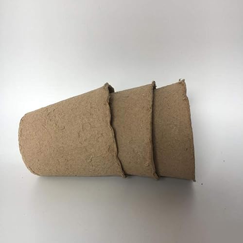 Miniatura 4 de TOPBATHY 50 macetas de turba para plántulas, macetas de vivero para plantas de semillero, bandejas orgánicas biodegradables para plantas de jardín