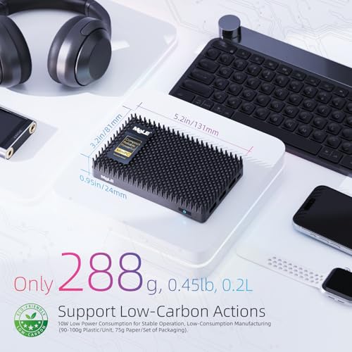 Image of MeLE Cyber X1 Fanless Mini PC N150 8GB DDR4 256GB eMMC with Windows 11 Pro | Dual HDMI+USB-C 4K Triple Display|WiFi 5 BT5.1|0dB Silent|Unlock BIOS,Auto Power On,PXE,WoL|VESA Mount|Industrial Business PC