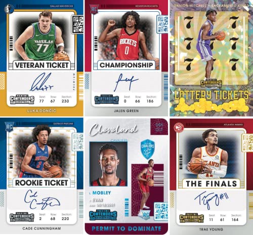 2021/22 Panini Contenders NBA Basketball Blaster Box - 1 Autograph or Memorabilia Per Box - Thumbnail 2