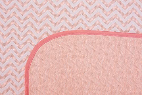 Image of BSB HOME 100% Cotton Reversible Dohar Double Bed, Soft Lightweight Bed Blanket, AC Dohar Blanket for Summers /Winter (Size 90 inch by 88 inch, Pink & White, Gift Packing Bag)