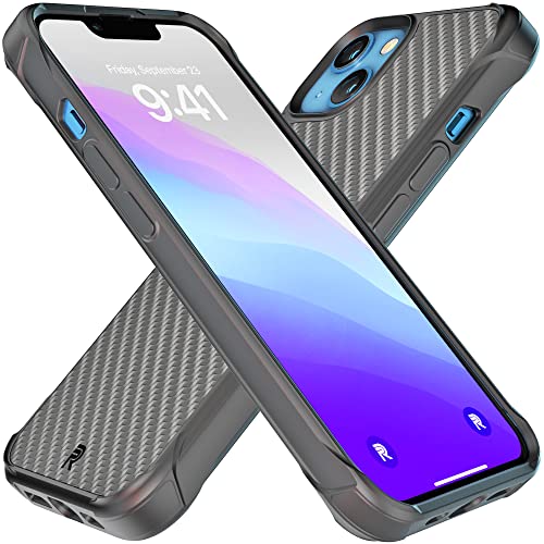 Rebel Phone Iphone 13 Case Series Gen-3 Premium Aramid Fiber, Magsafe Compatible, Protective Shockproof Corners, Metal Buttons, Slim Fit Grip Case For Iphone 13 6.1 Inch 2021 (Black) #TOP8