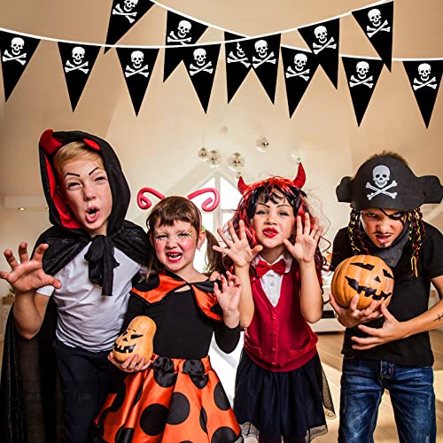 80Pcs Pirate Flag, Pirate Party Decorations, Pirate Birthday Party Decorations, Pirate Party Favors Pirate Party Supplies Pirate Skull Pennant Flags Pirate Decor For Pirate Party Classic Style #TOP3