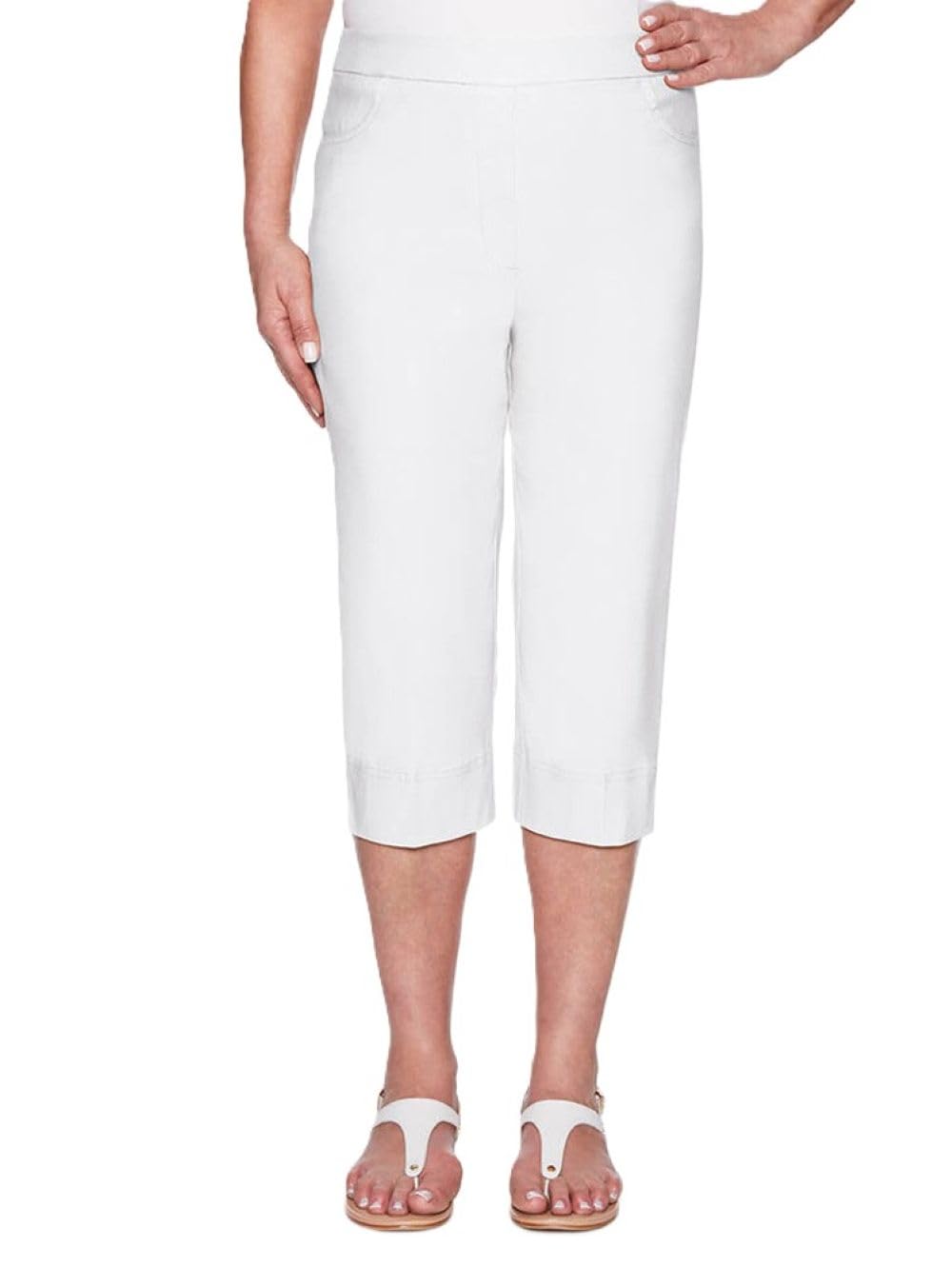Alfred Dunner Womens Classic Fit Allure Clam Digger Pant