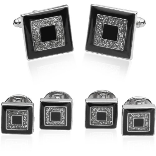 Cuff-Daddy Diamond Dust Formal Cufflink & Stud Set